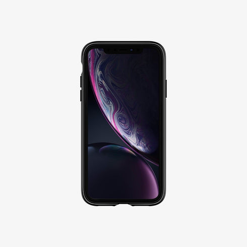 064CS24871 - iPhone XR Case Rugged Armor in matte black showing the back